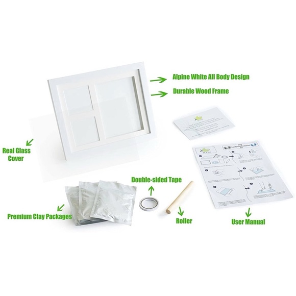 Premium Clay Baby Footprint & Handprint Photo Frame Kit - Picture 4 of 4